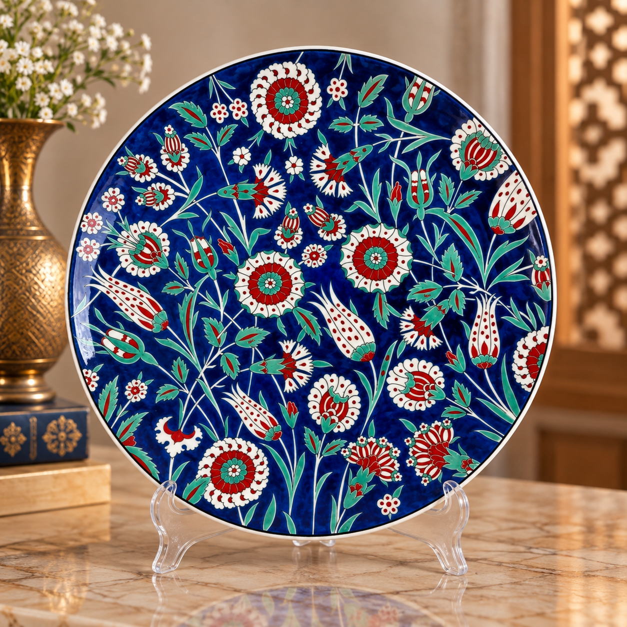 Gece Bahçesi Desenli Tabak 30