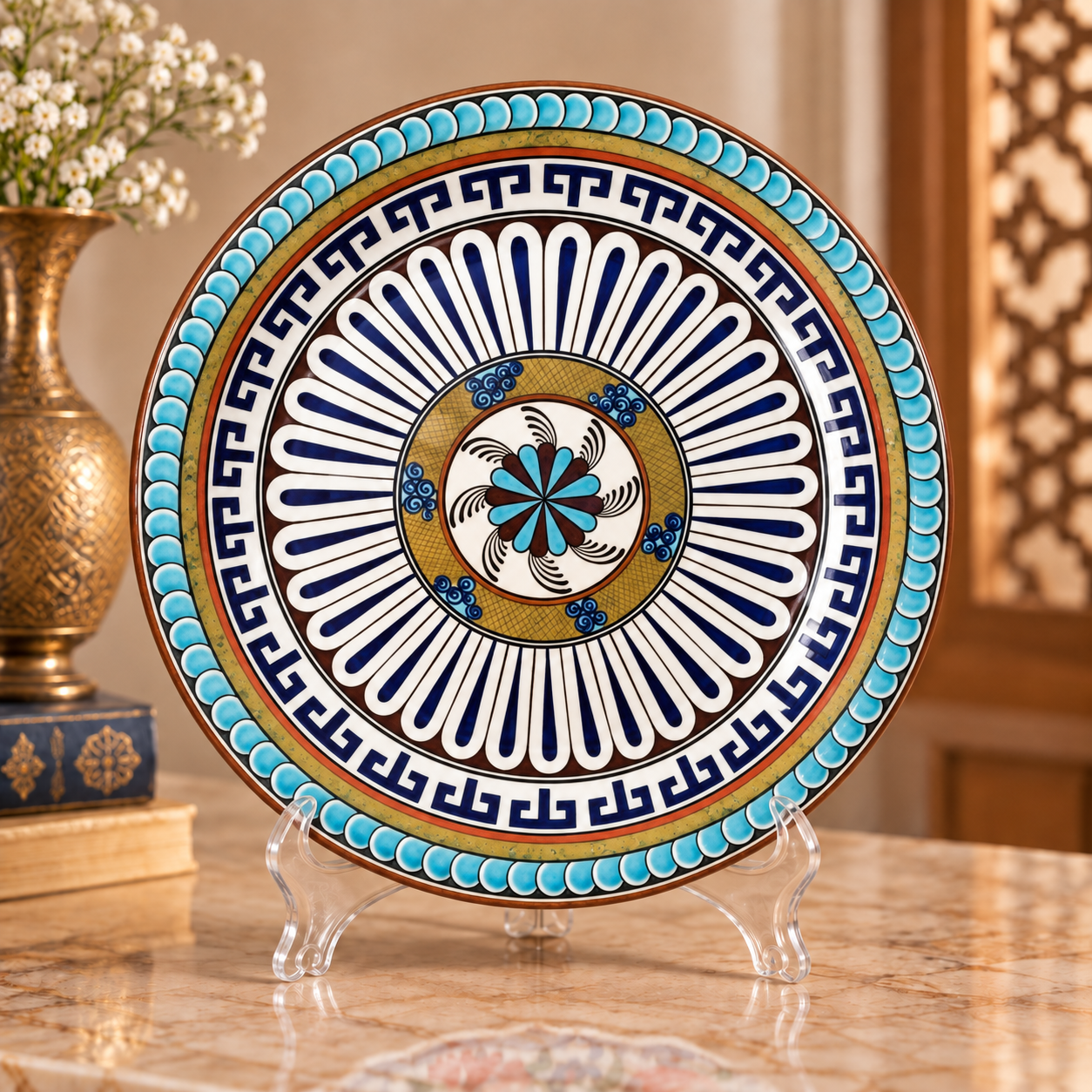 Milet İşi Desenli Çini Tabağı 30