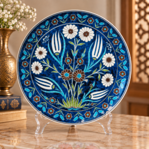 Şam İşi Desenli Çini Tabağı 30
