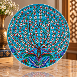 Hayat Ağacı Desenli Çini Tabağı 30