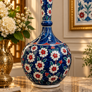 bahar dalı Desenli İznik Çini Vazo 30 cm